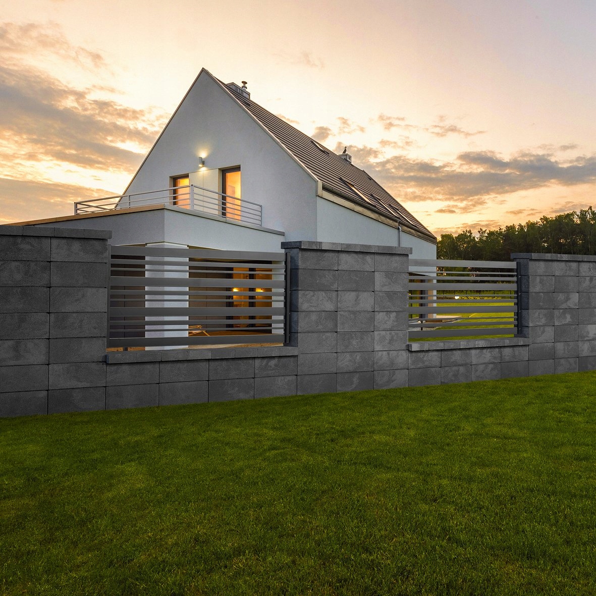 TARCZYŃSCY NOWOCZESNE OGRODZENIA SYSTEMOWE GŁADKIE Szerokość elementu 50 cm