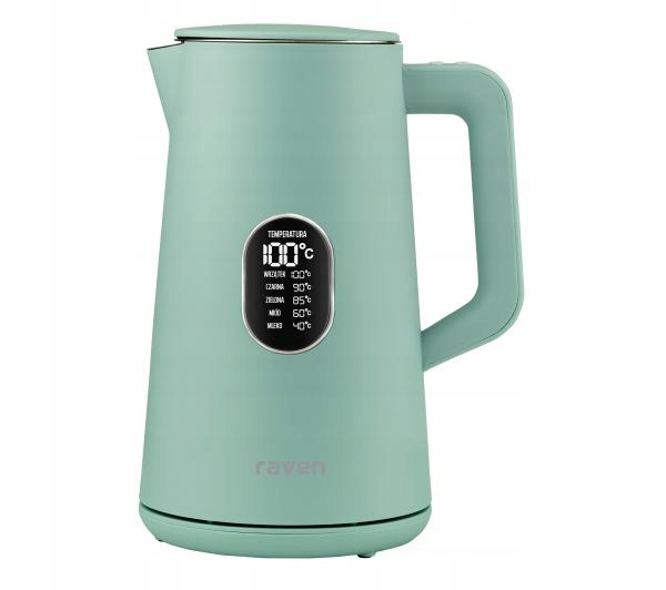 Czajnik elektryczny Raven EC024M 1800W 1.5L Regulacja temperatury Zielony