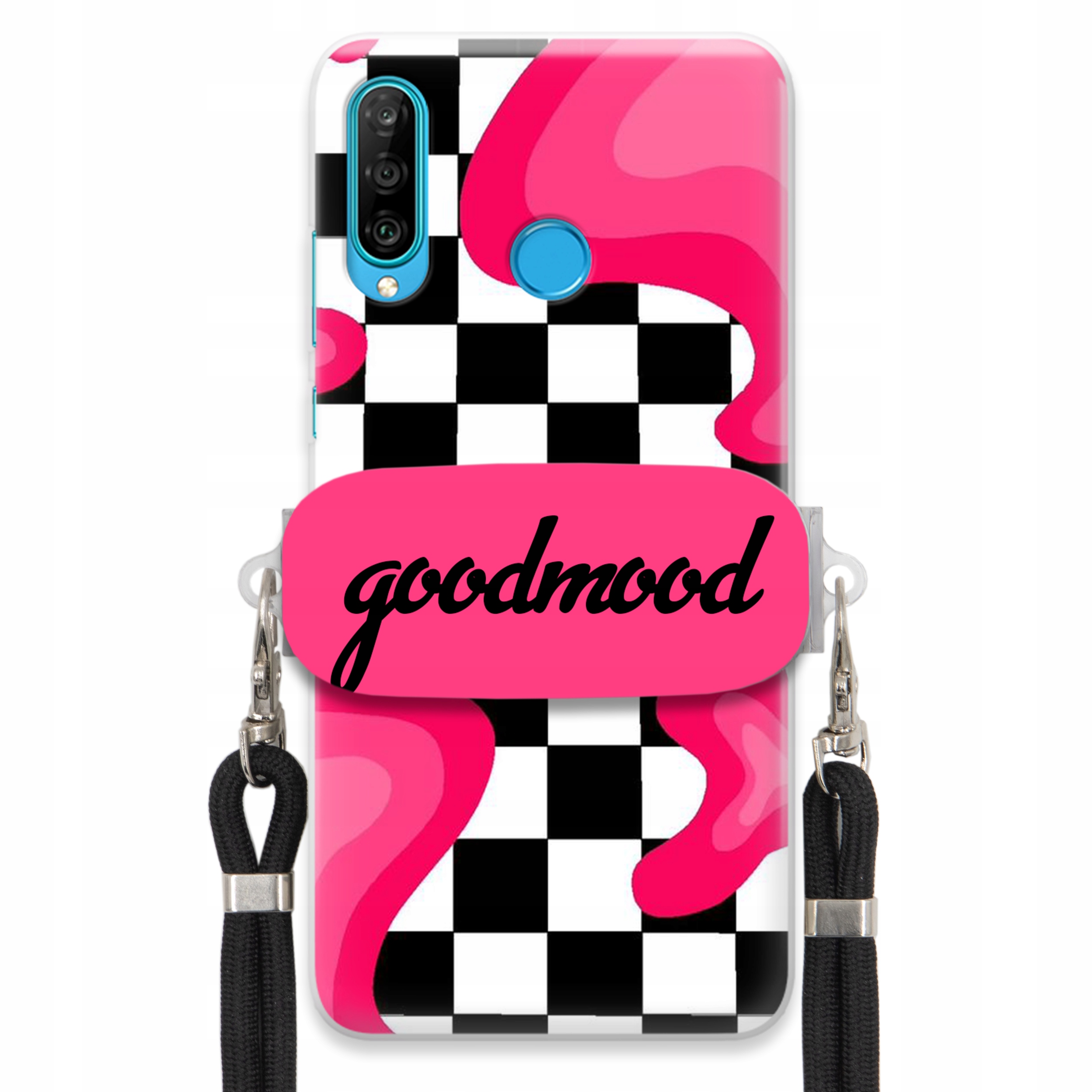 Puzdro Pre Huawei P30 Lite Sada Case Držiak Na Vodítko Čierna Pre Teen Splash