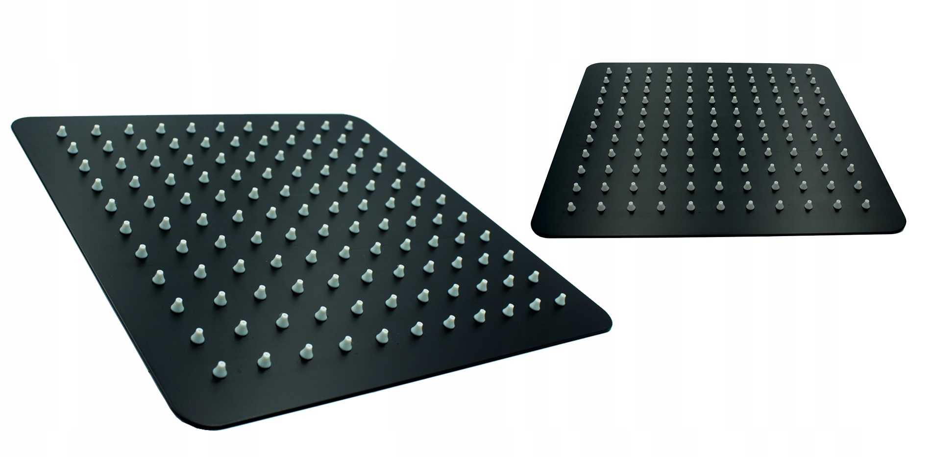 Čtvercová Sprchová Dešťová Sprcha Černá Slim 25 Kovová, Sprchová