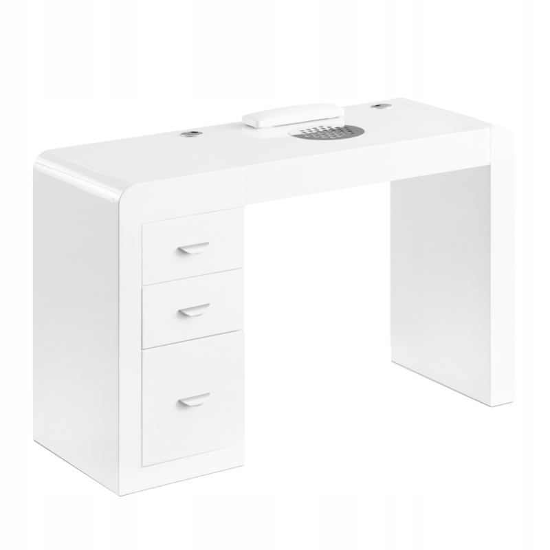 Kosmetický stůl 312 s kazetovým absorbérem, bílý, pravý