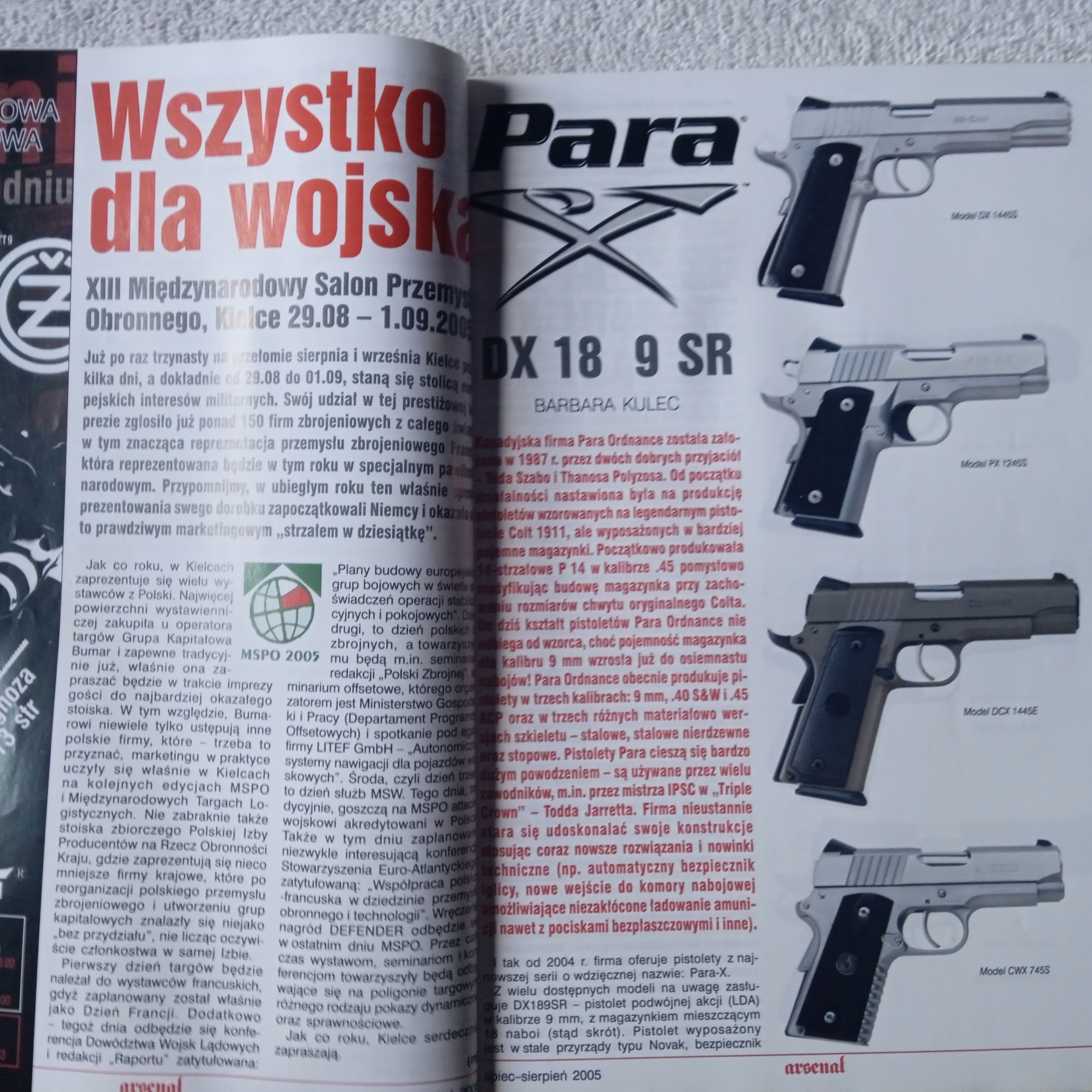 Przegląd strzelecki Arsenał nr 6(17) - 2005 r. Numer czasopisma 6