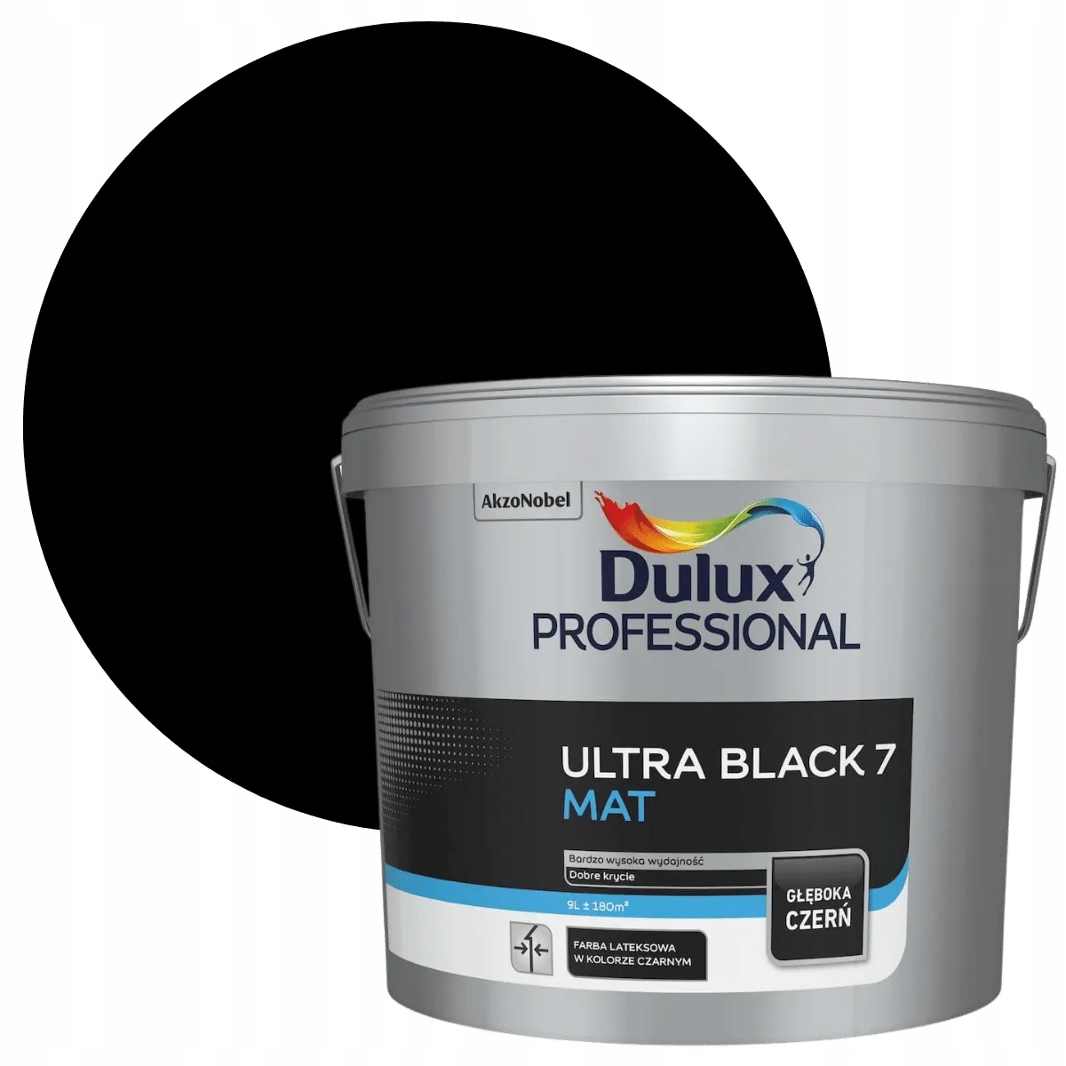 Dulux Professional Ultra Black 7 Černá 9L Barva Do Interiéru