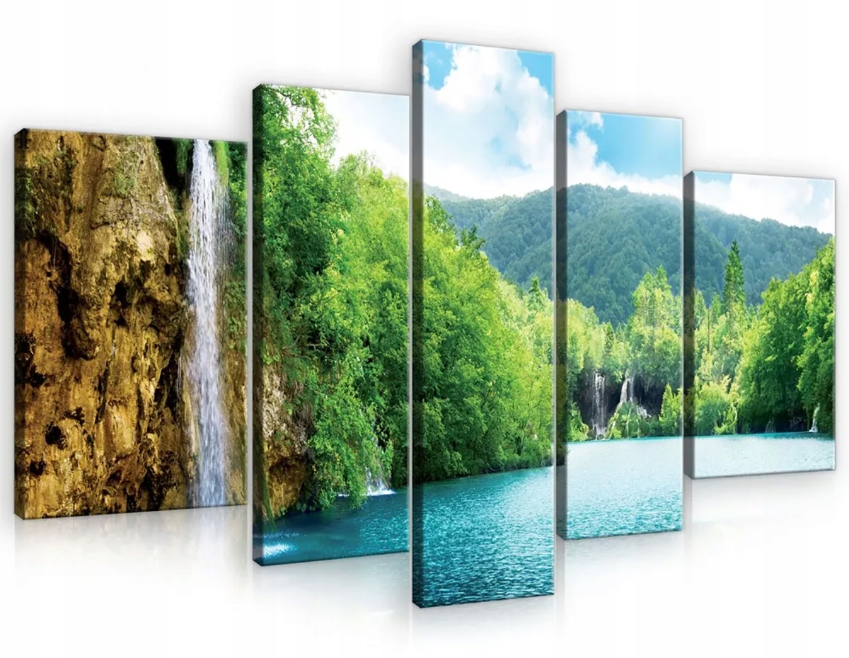 Obraz Na Plátně Canvas 170x100 Hory Vodopád