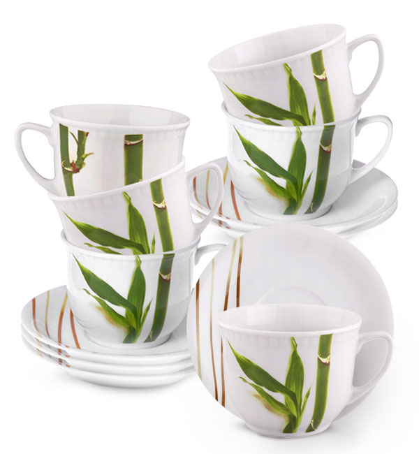 

Lubiana Wiedeń Bambus 6x Kubek 300 ML Spodek 16 CM