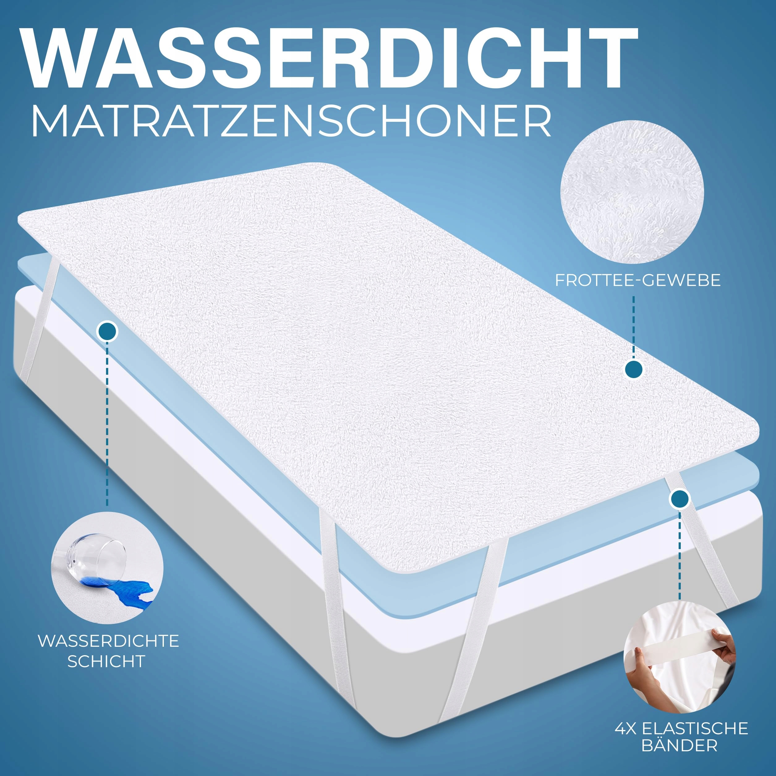 UTOPIA BEDDING Wodoodporny Ochraniacz Na Materac 120x190cm Oeko-TEX — miniatura 6