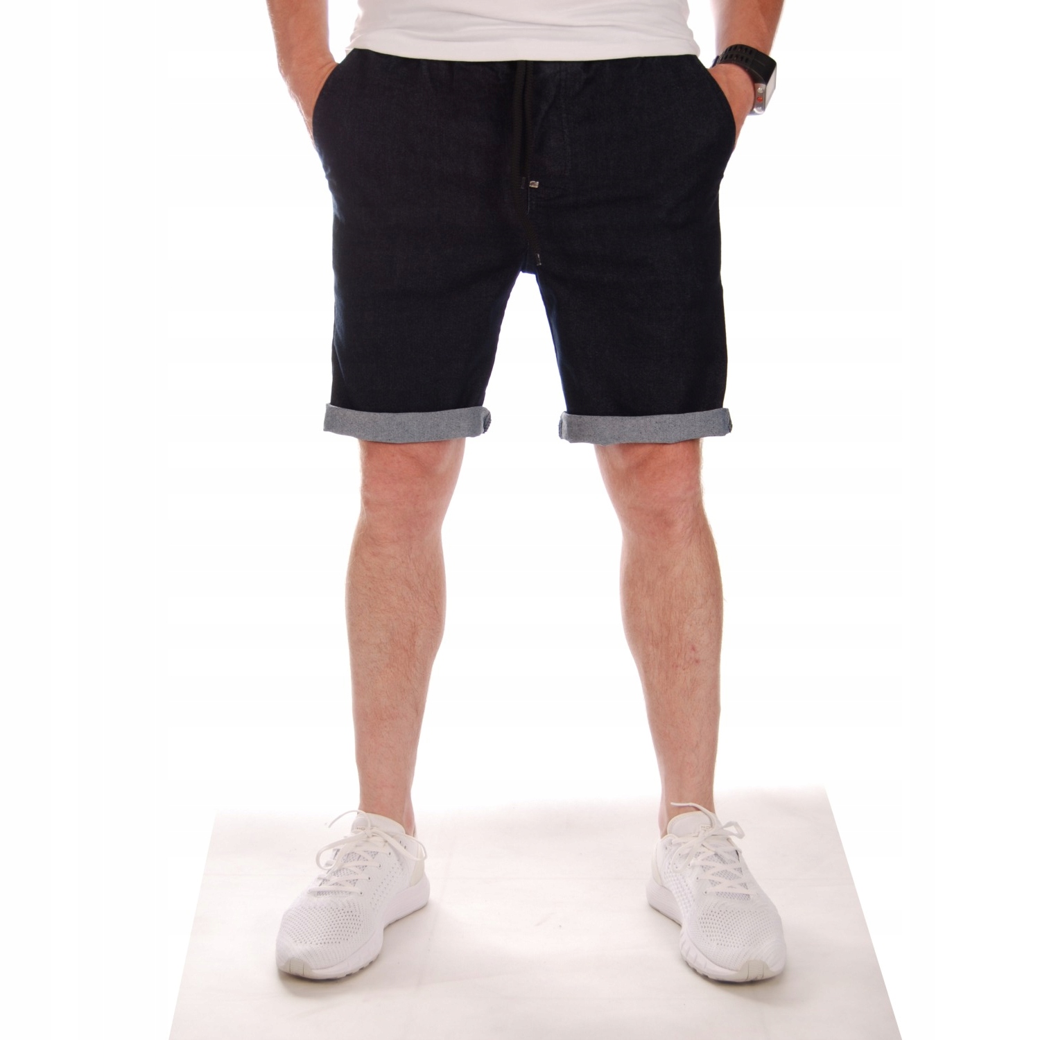 MORO SPORT Krótkie Spodenki Jeans SHIELD LEATHER / S