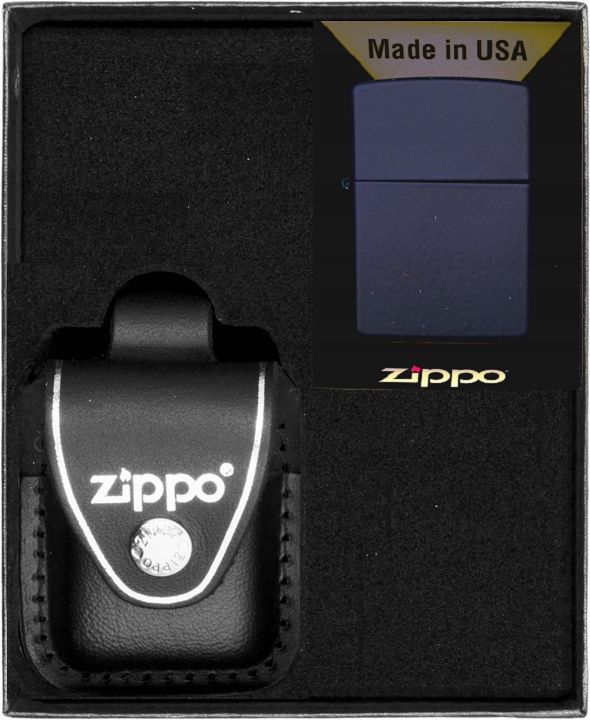 Zestaw Zippo Zapalniczka Navy Blue Matte prezentowy*nr3