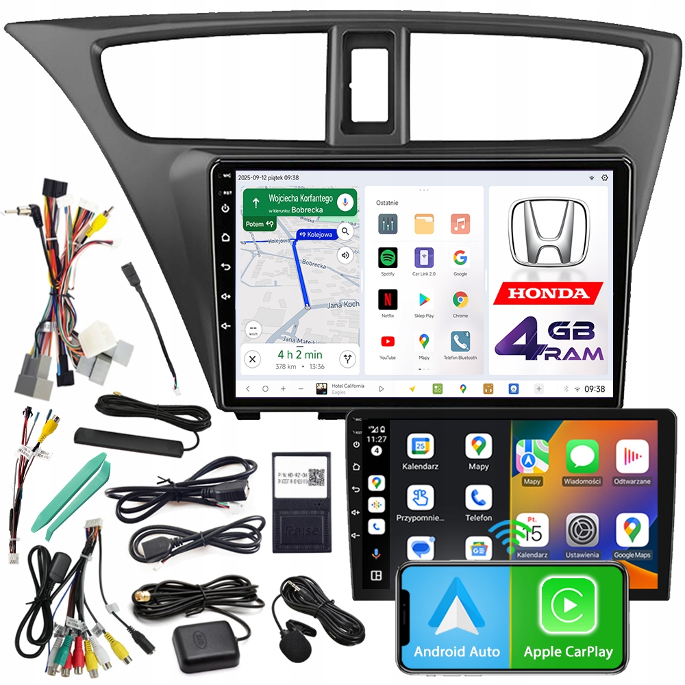 Autorádio D9 Honda CIVIC IX 9 2012-2017 Android Navigace 4GB Lte