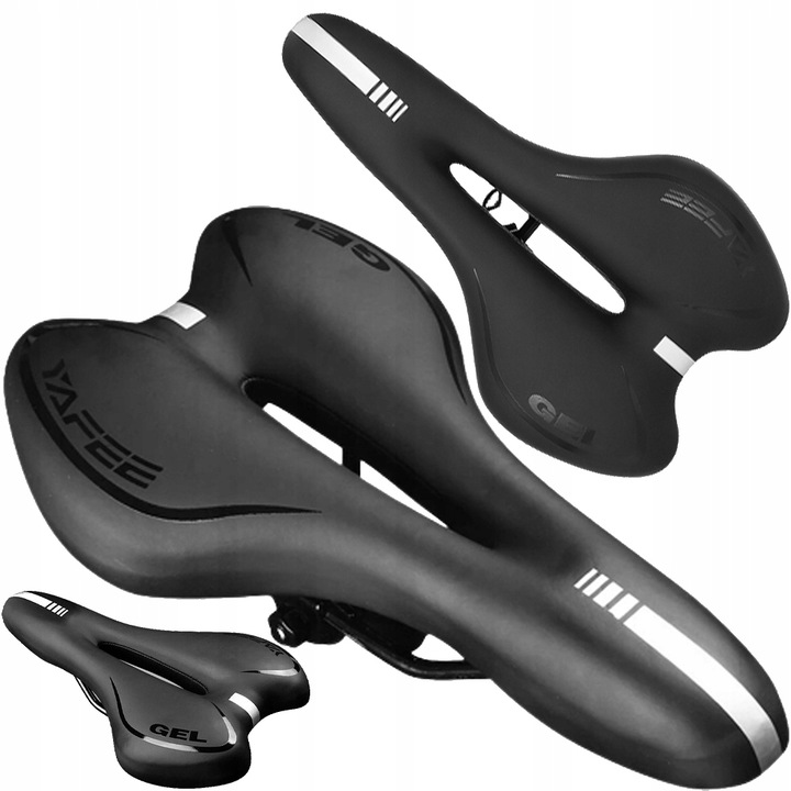 2 x SIODEŁKO ŻELOWE ROWEROWE MĘSKIE DAMSKIE WYGODNE SPORTOWE z ODBLASKIEM