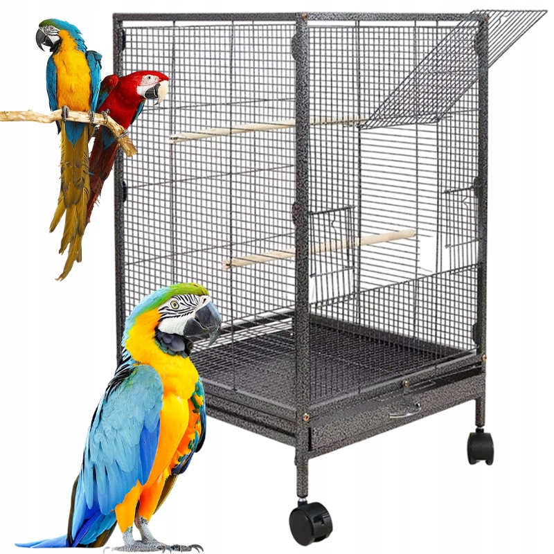 Kovová Klec Pro Exotické Ptáky, Voliéra Pro Papoušky, Kanárky, Velká