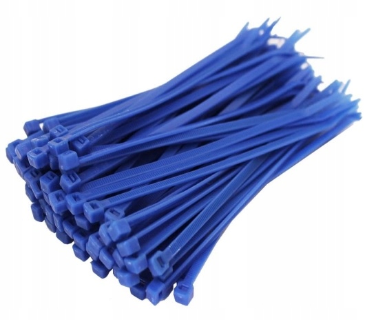 

100szt Opaski Zaciskowe Trytki Niebieskie 4,8X120