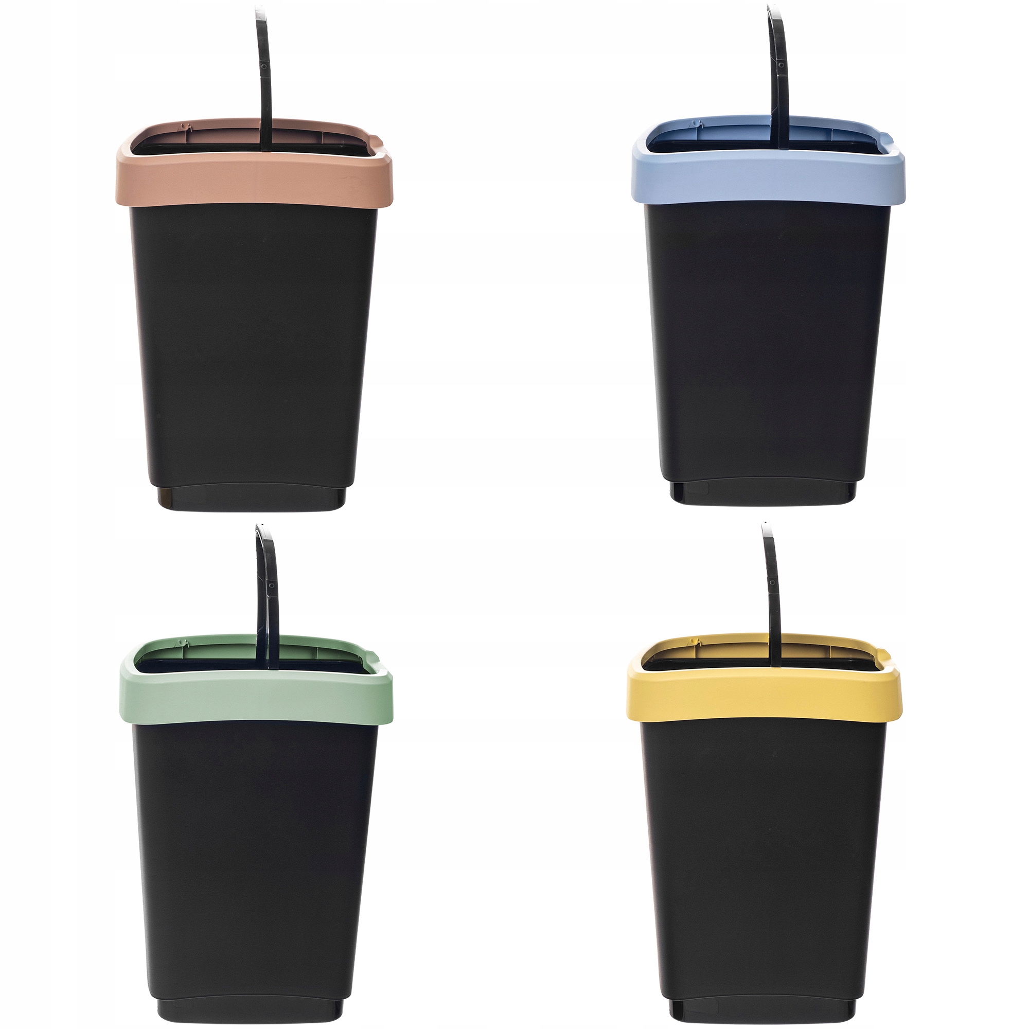 4x Odpadkový Koš 25L Sada Košů Na Třídění Odpadu Odpadky