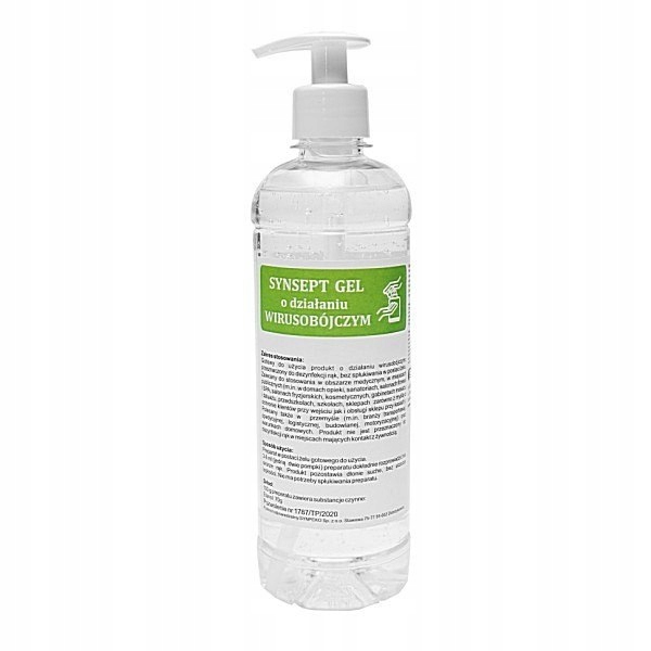 

Żel do dezynfekcji rąk gliceryna zapach aloes 0,5L