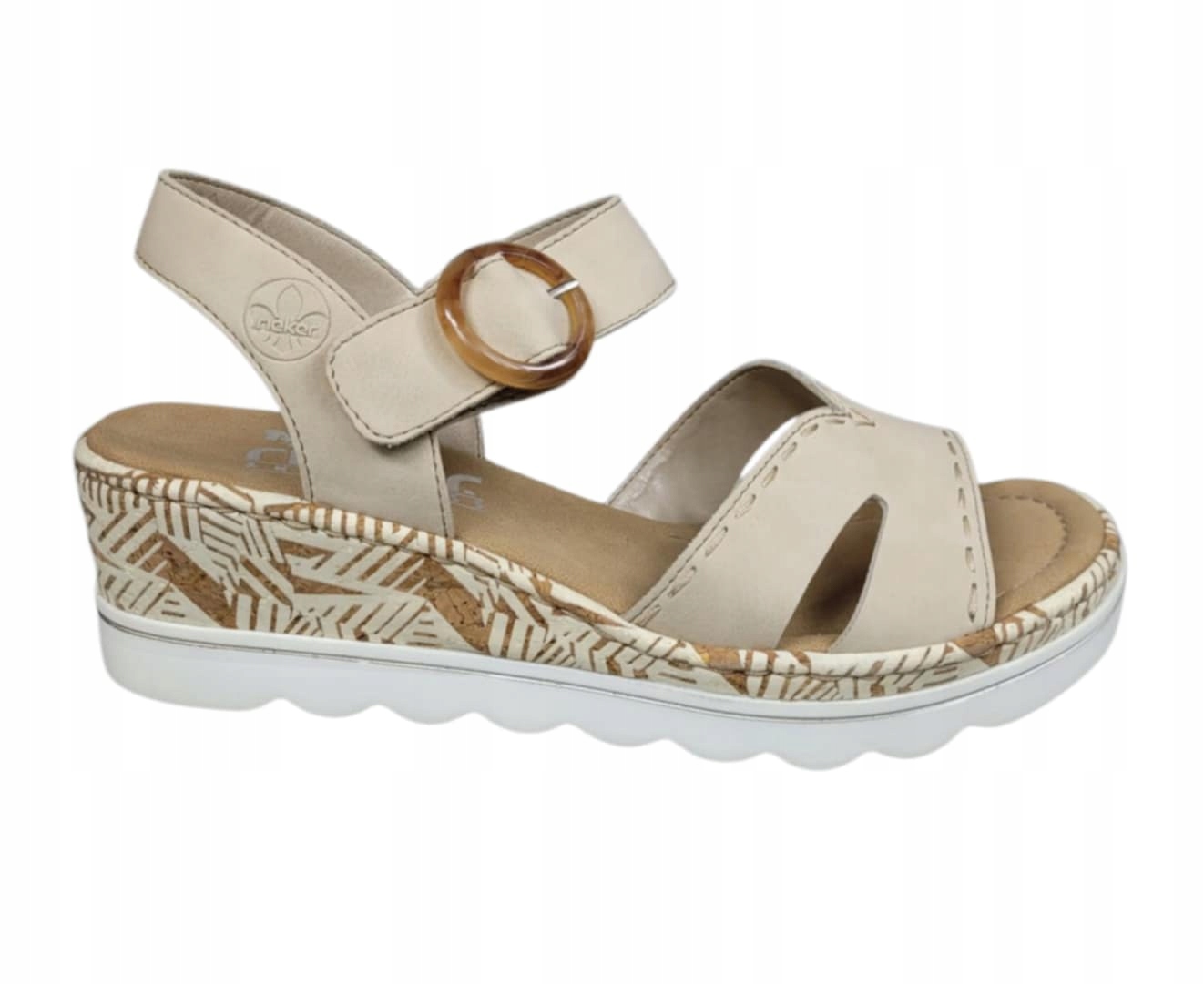 Rieker Sandály Na Klínku 67173-60 Béžové vel. 37