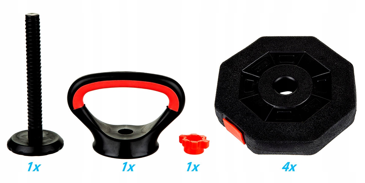 Kettlebell Regulowany Do Ćwiczeń Fitness 10KG Waga 1x 10 kg