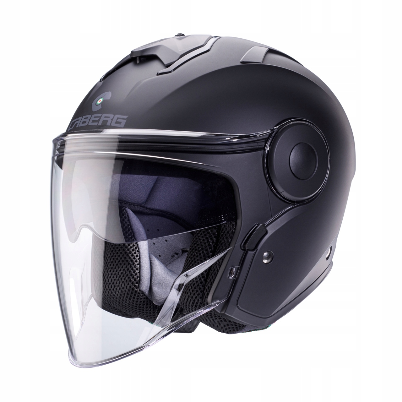 Caberg Otvorená Prilba Jet S Blendou Model Soho Solid Farba Čierna Matná Veľkosť