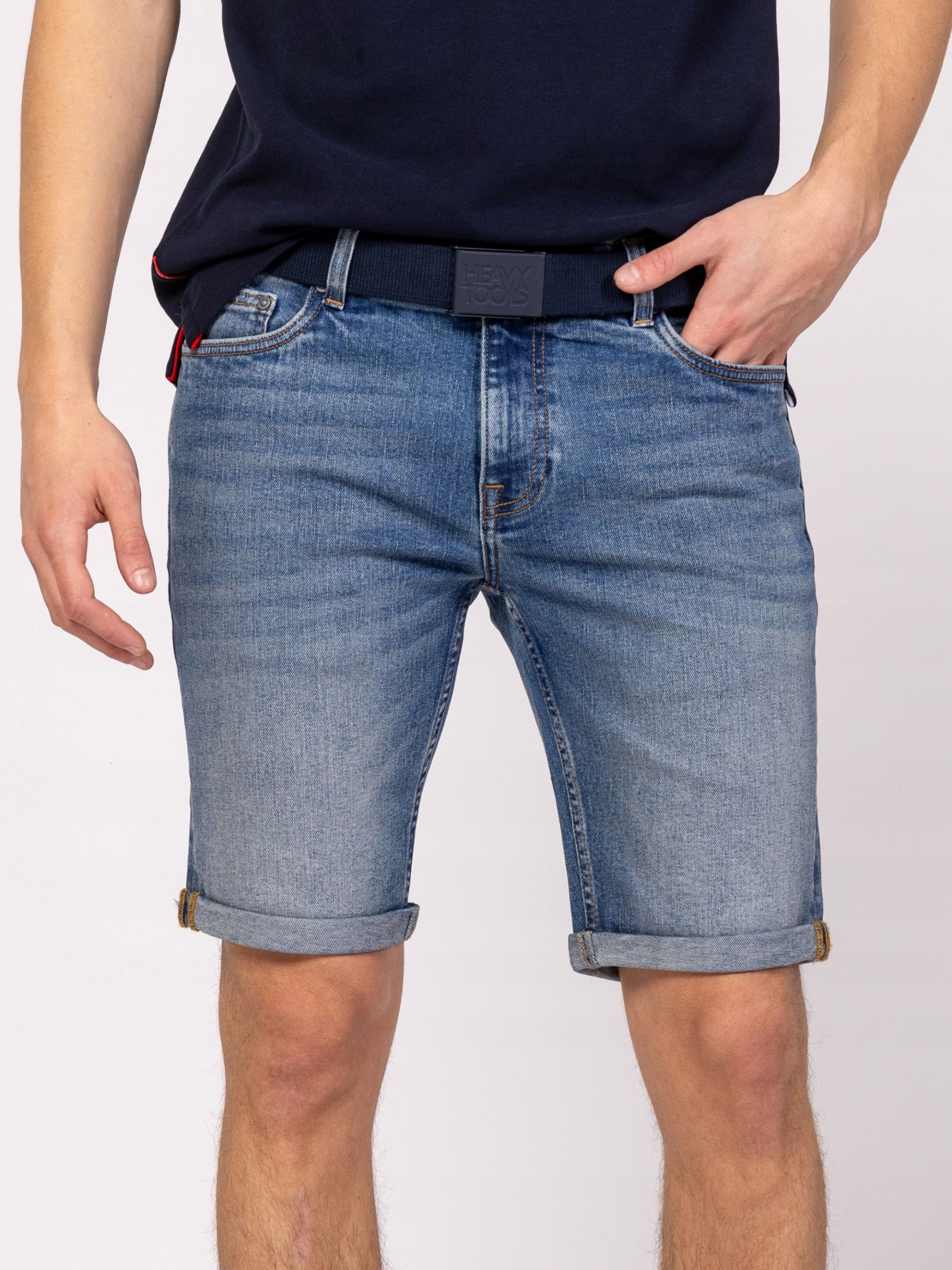 Heavy Tools Pánské Krátké Kraťasy Džínové Šortky Světlé Warren XXL