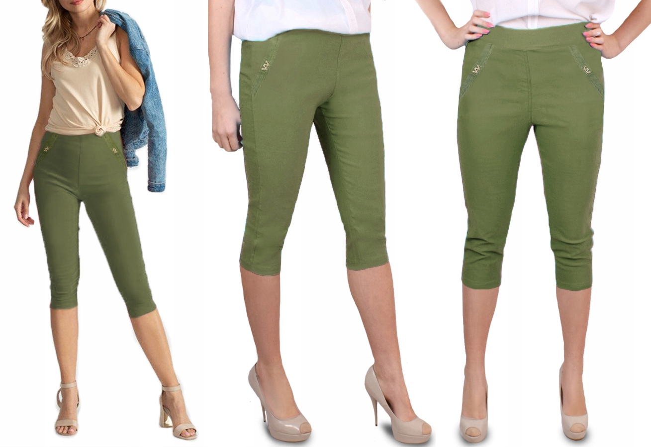 

Spodnie Rybaczki jeans Spodenki khaki 1330 44/46