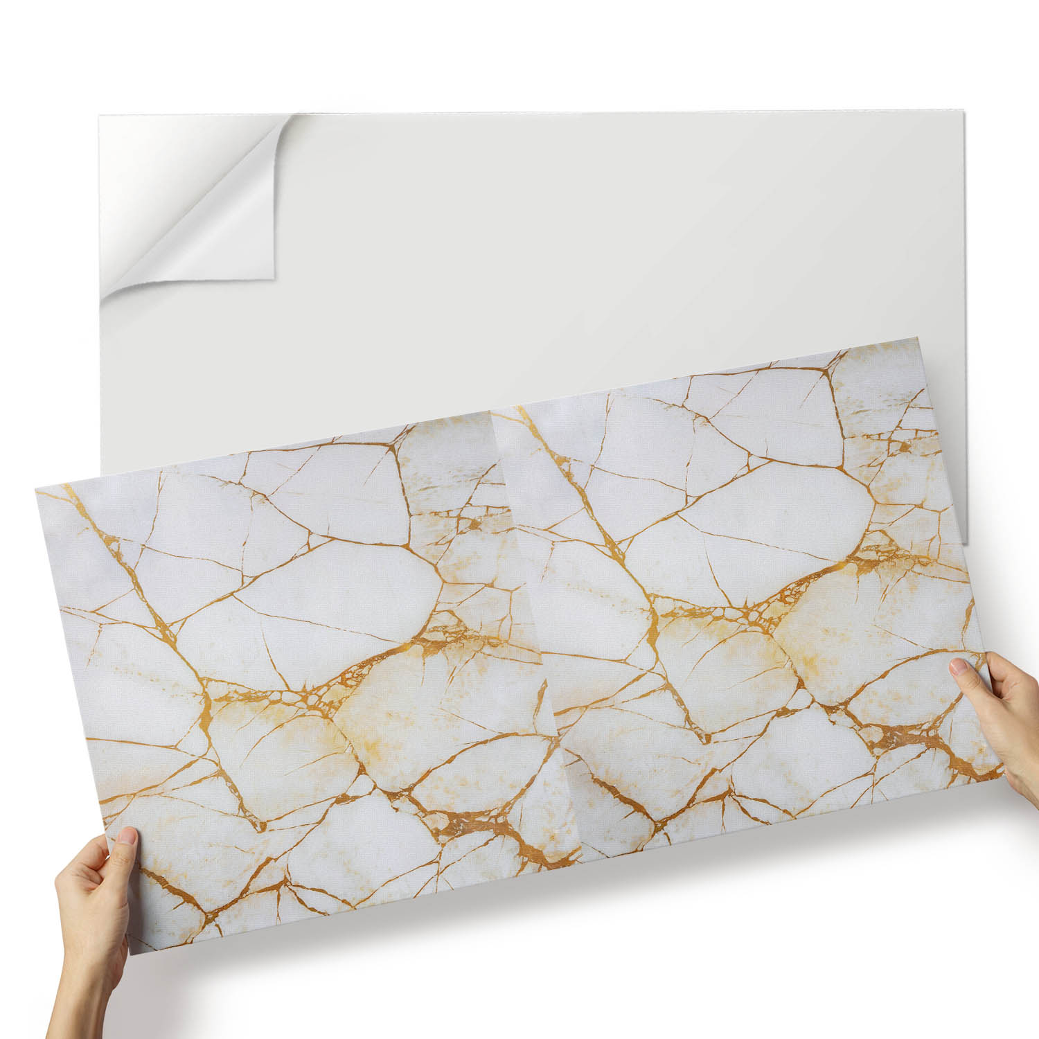 Dekorativní nástěnný vinylový panel s rafinovaným vzorem mramoru 100 x 50 cm