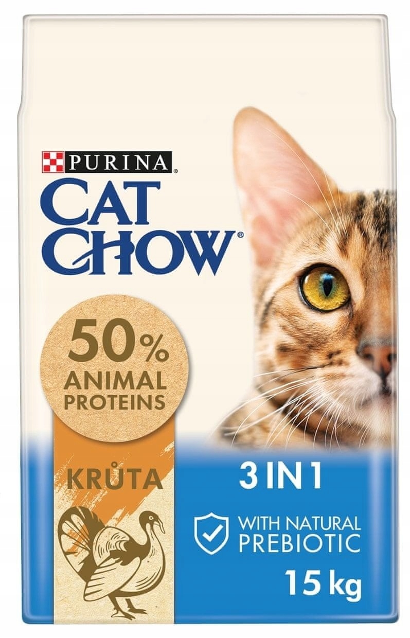 Levně Suché krmivo pro kočky Purina Cat Chow krůta 15 kg