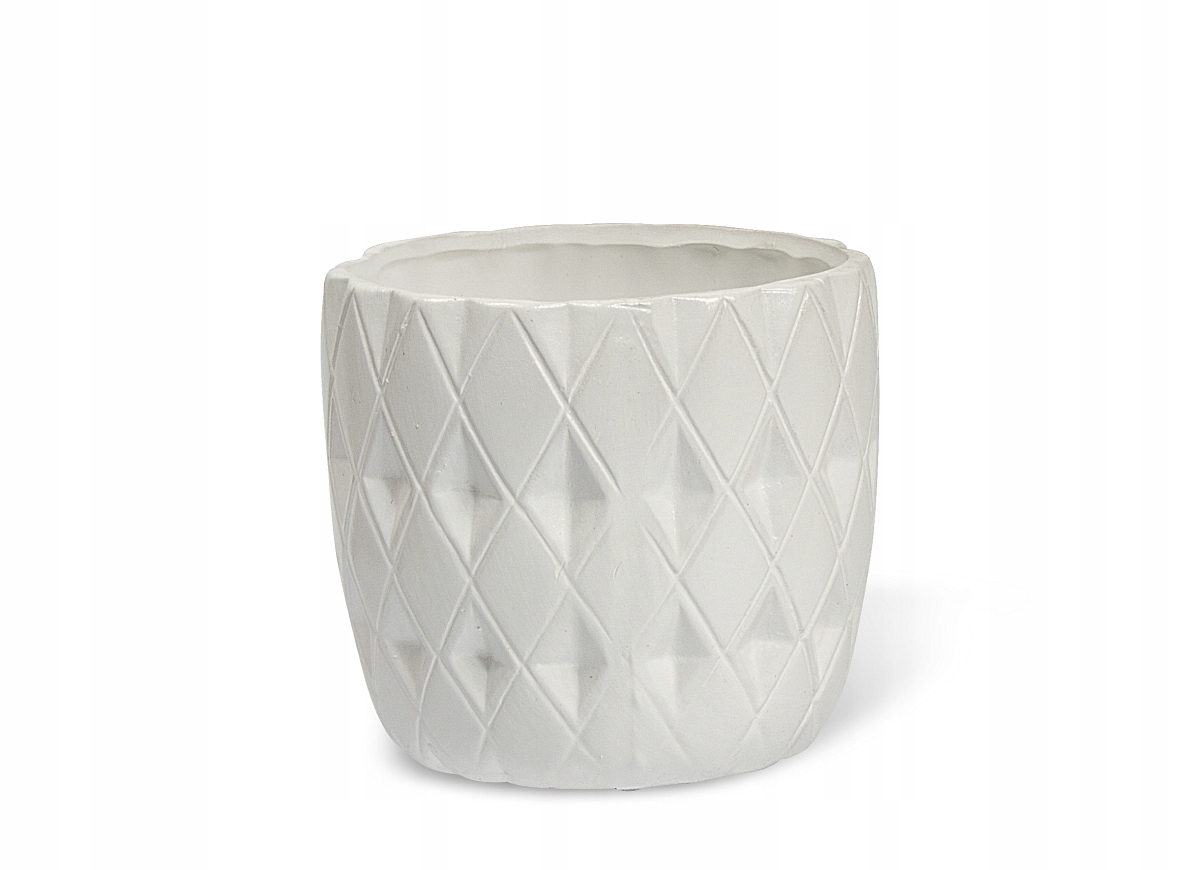 Doniczka 12,5 x 12 cm ceramika biały