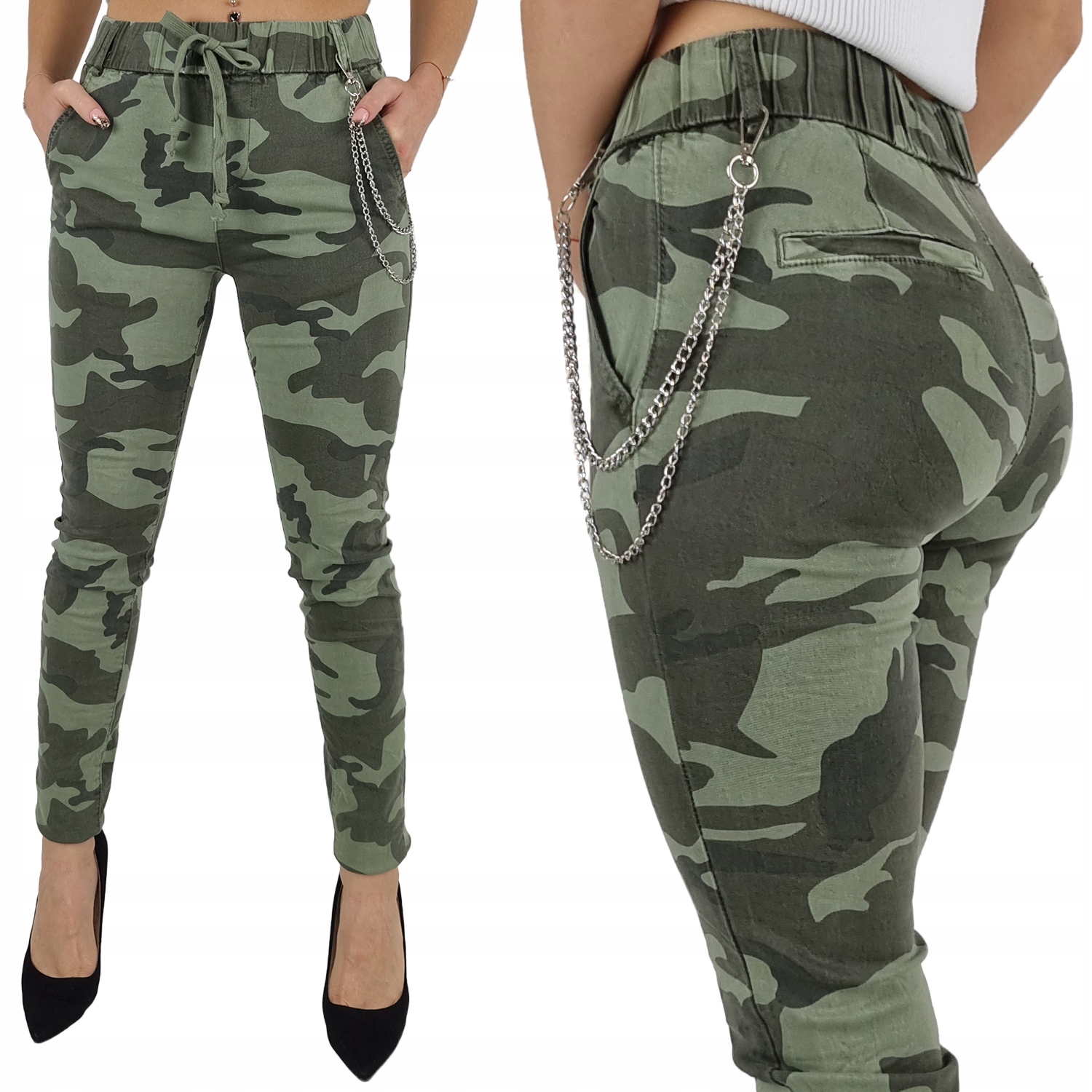 

#damskie Spodnie Moro Młodzieżowe Militarne Cargo#