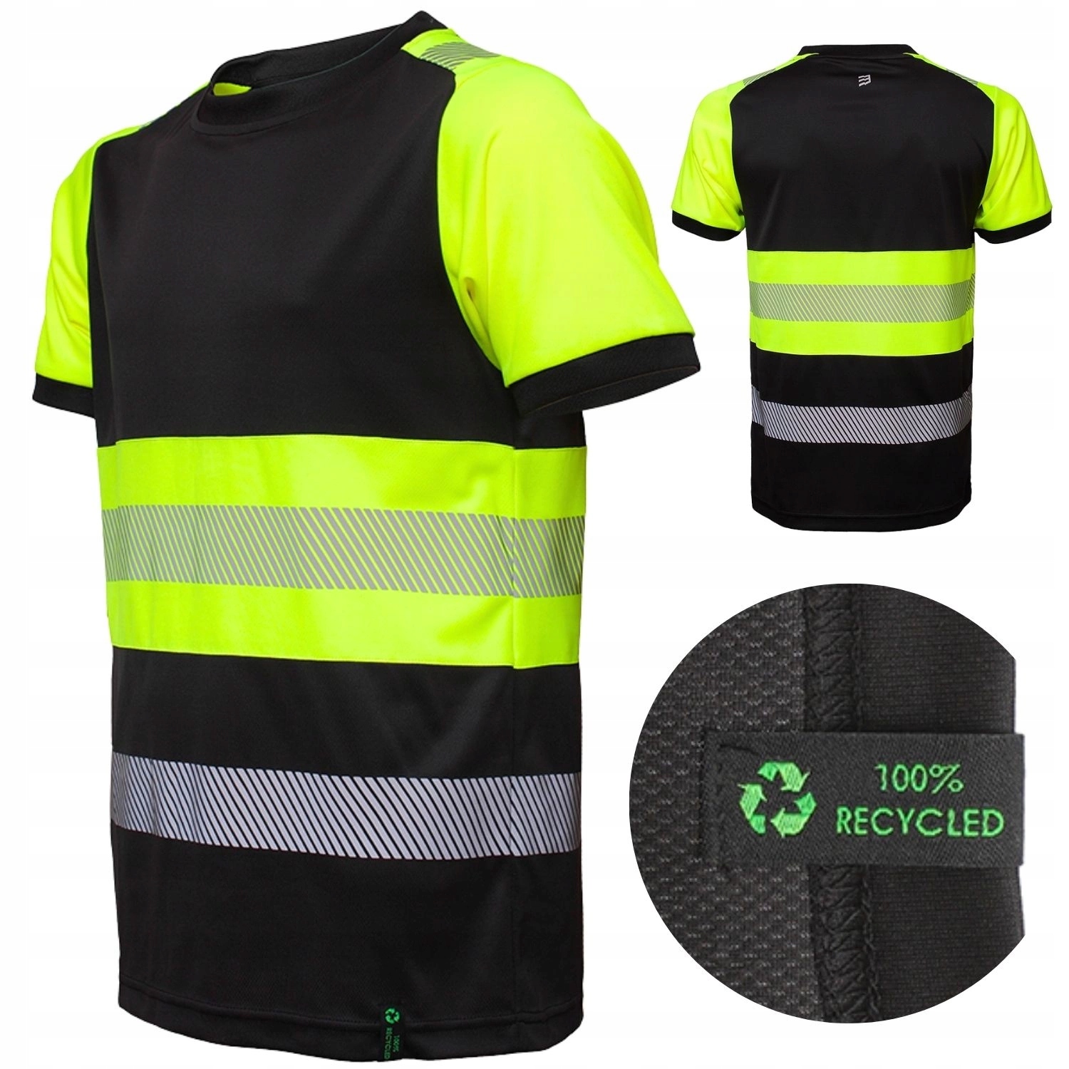 Koszulka odblaskowa t-shirt roboczy elastyczny HiVi BoSafety Santiago XL