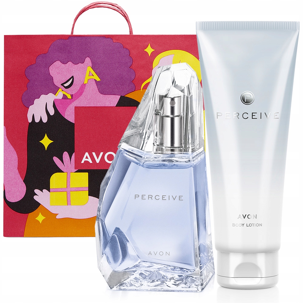 AVON PERCEIVE ZESTAW PREZENT DLA KOBIETY WODA PERFUMOWANA 50ML + GRATIS