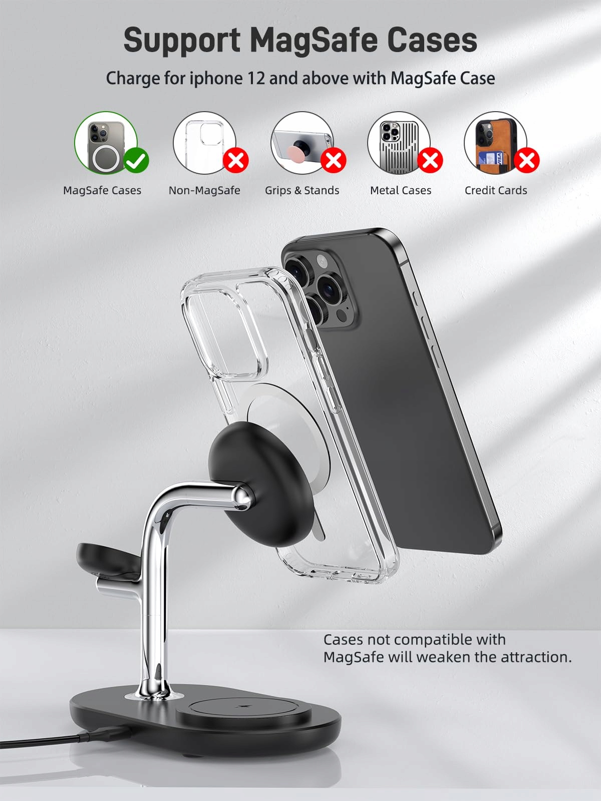 ZenGoose BEZPRZEWODOWA ŁADOWARKA 3W1 DO IPHONE, APPLE WATCH, AIRPODS — miniatura 3