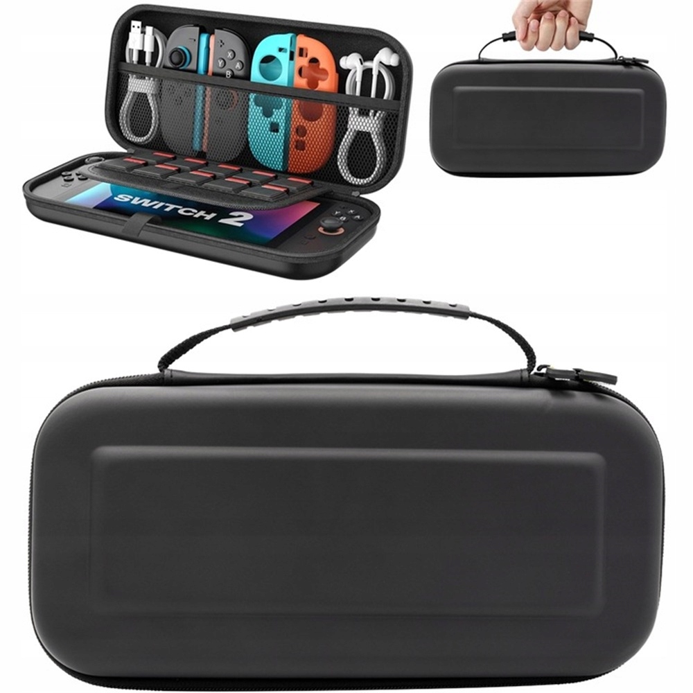 WZMOCNIONE ETUI CASE DO KONSOLI NINTENDO SWITCH 2 CZARNE FUTERAŁ OCHRONNY