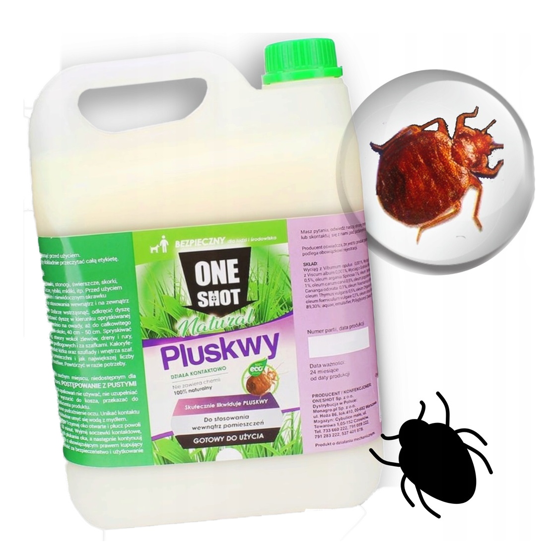 

One Shot Natural Pluskwy Oprysk Środek Gotowy 5L