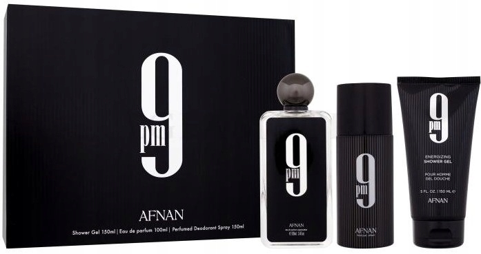 Afnan 9PM Edp U 100ML+ S.gel 150ML Deo 150 ML 3PCSET