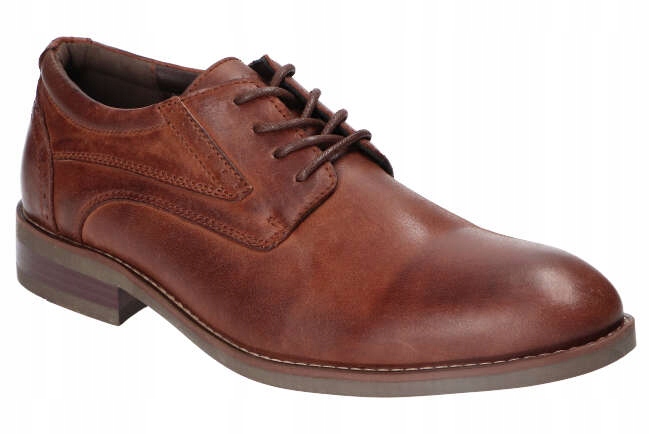 American Club CY75/23 hnědé pánské kožené polobotky společenské velikost 41