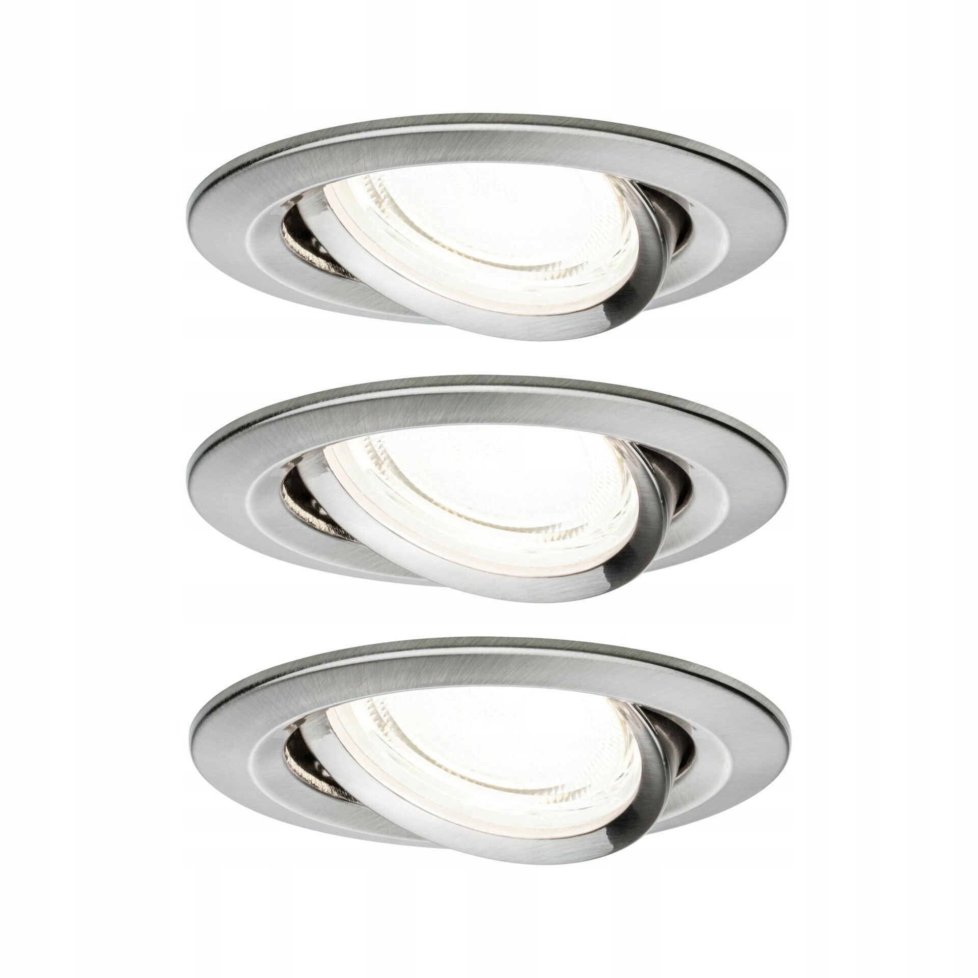 Paulmann Led vstavané svietidlo Nova Coin, 3ks, kruhové, 4000K, kov