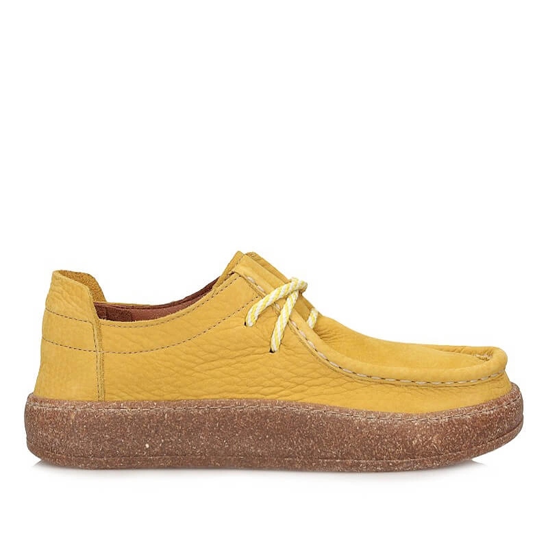 Dámské polobotky Ravini 241094 Mustard Nubuck žluté kožené barefoot