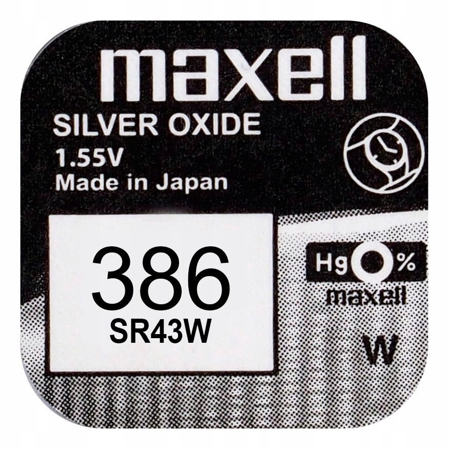 

bateria srebrowa mini Maxell 386 SR43W SR43
