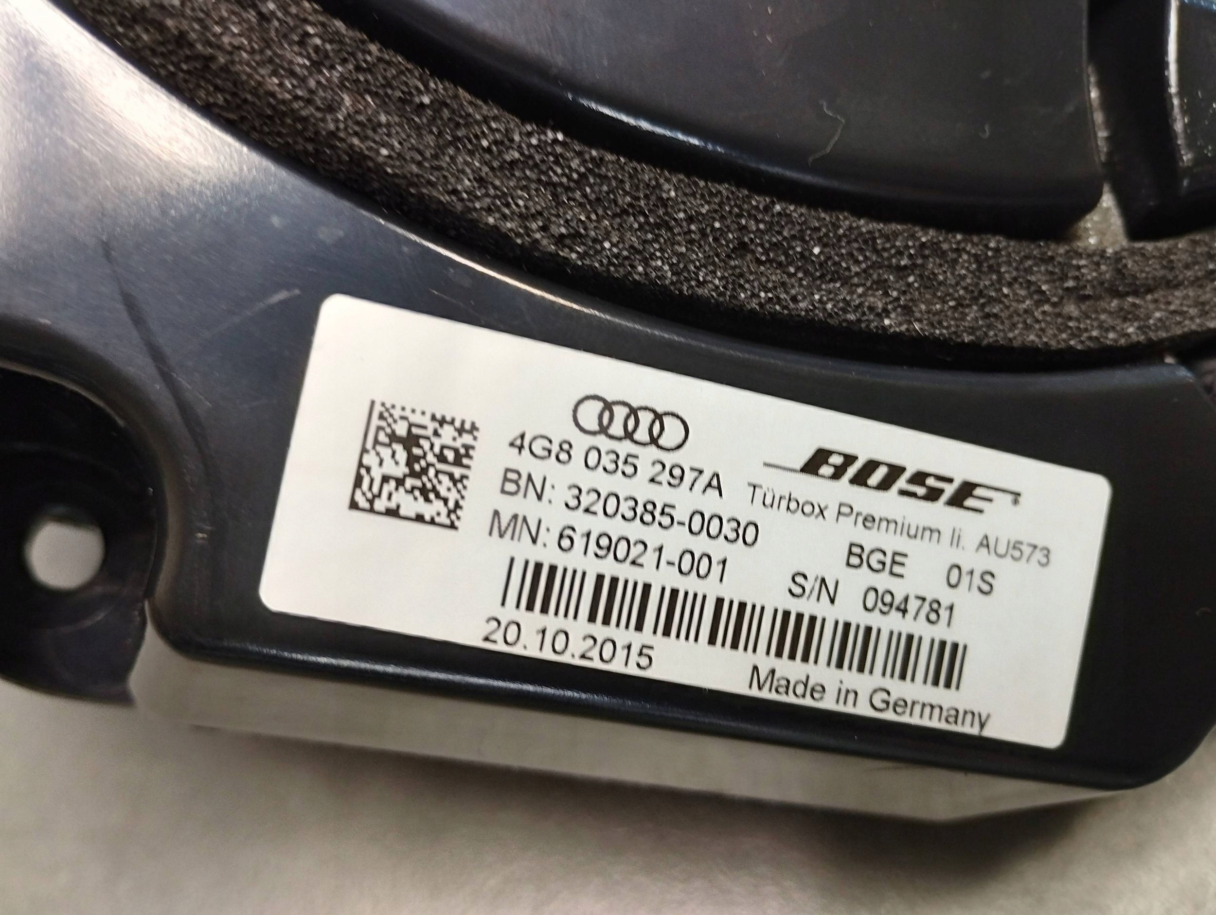 Audi A7 4G speakers running board BOSE amplifier 4G5035223C
