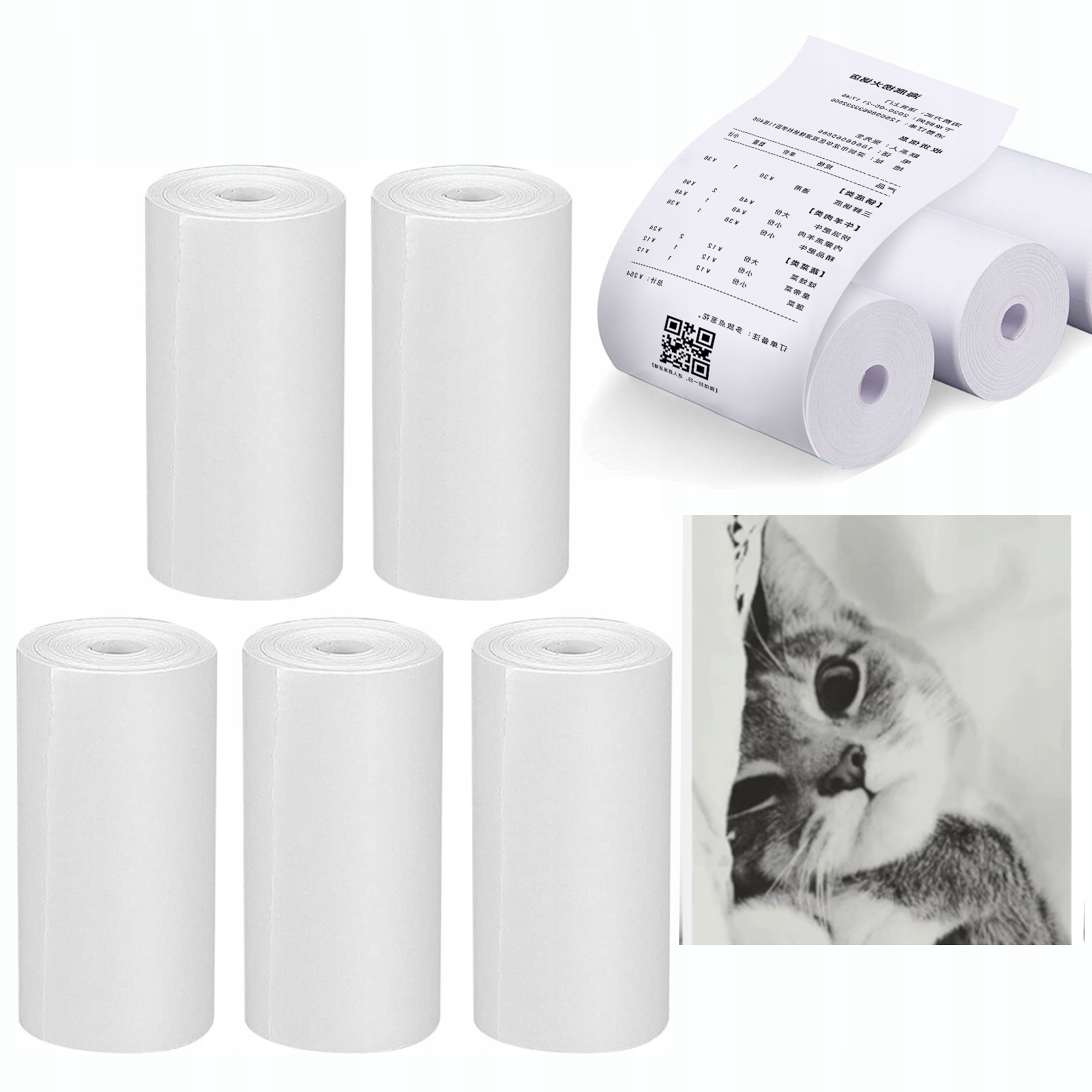 

Rolki Rolka Papier Drukarka Termiczna Drukuś 5 Szt