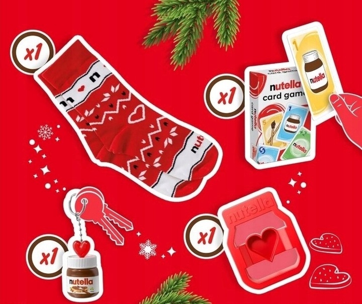 Адвент-календарь Nutella 2026 в виде домика, 528 г сладостей и аксессуары — фото 3