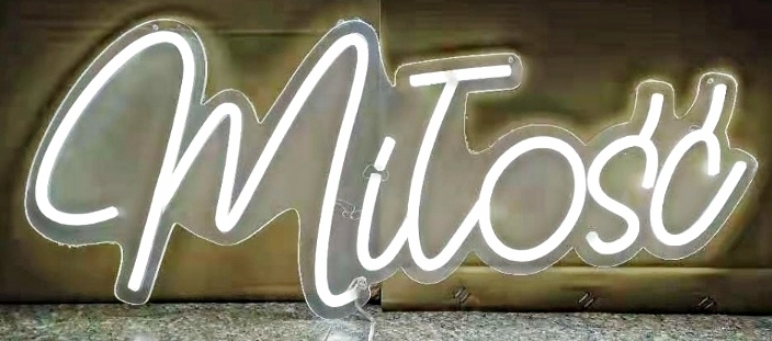 NAPIS LEDOWY LED MIŁOŚĆ neon podświetlany 70x30cm Wysokość produktu 92 cm