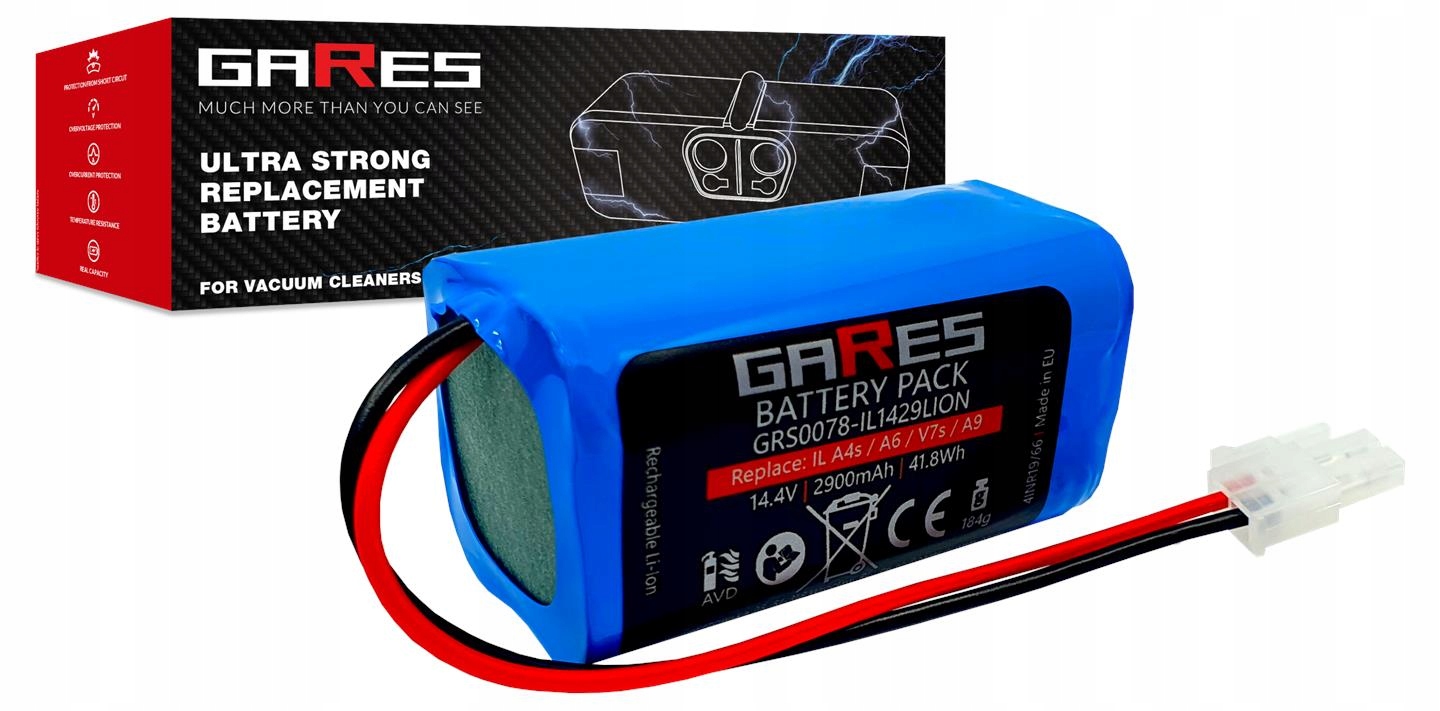 Akumulátor Gares pro Dibea V780 D960 GT200 GT9 14,4V 2,9Ah