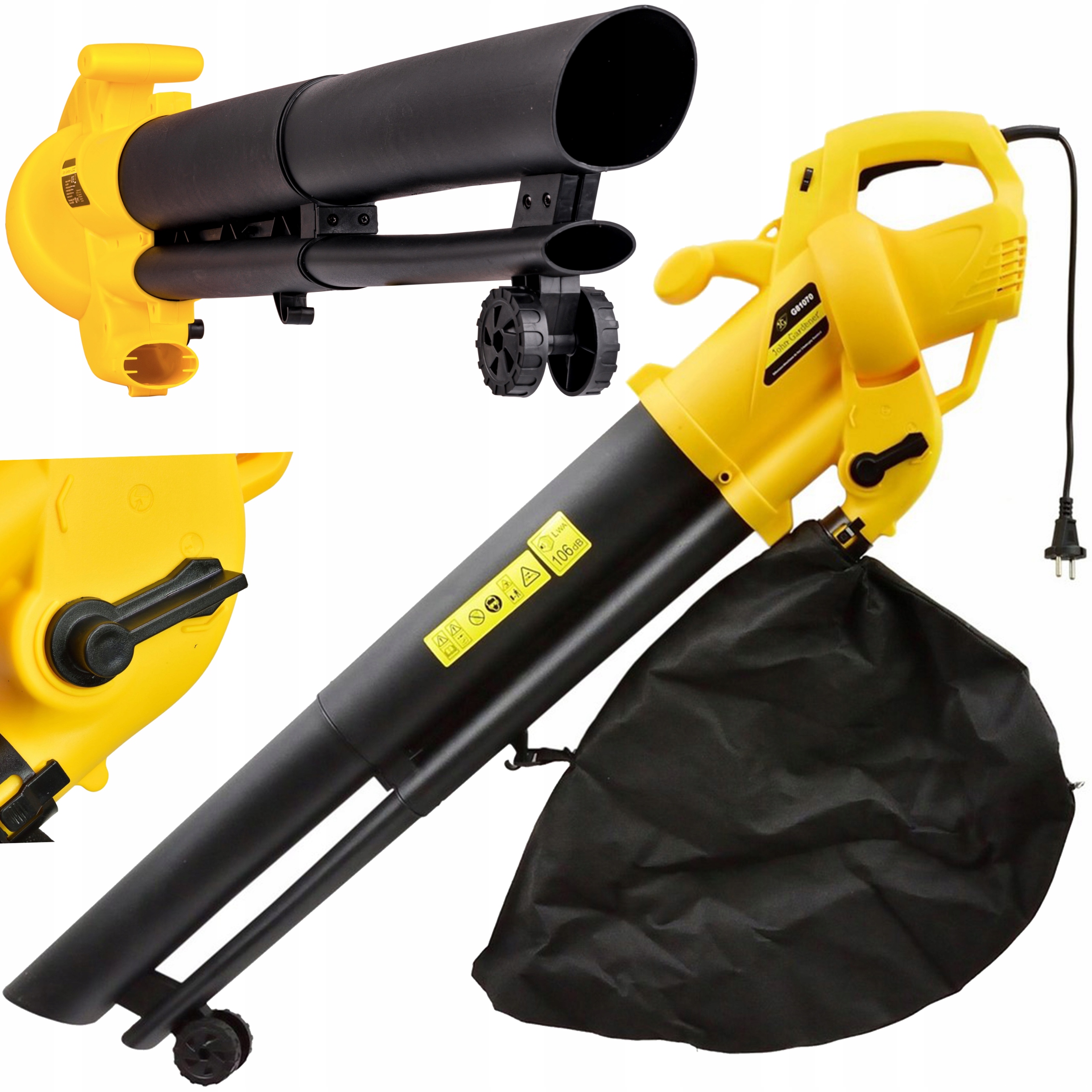 ODKURZACZ DMUCHAWA ELEKTRYCZNA DO LIŚCI 3w1