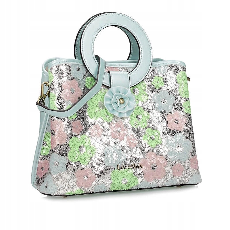 Originální barevná kabelka kufřík Laura Vita Alisa 03 Vert HM2022-2D