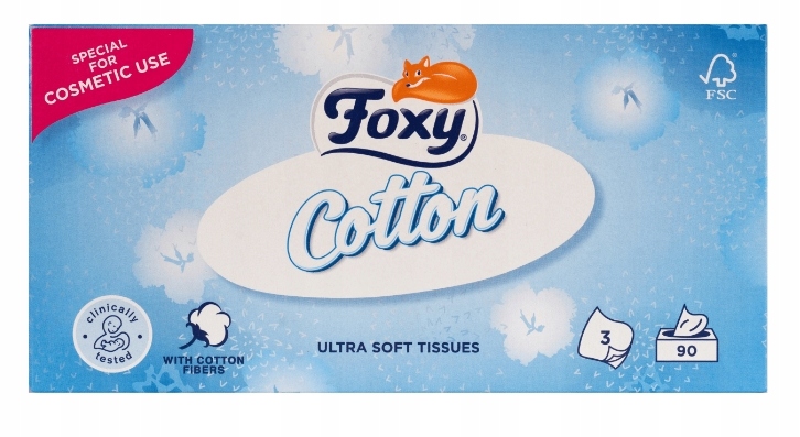 

Foxy, Cotton Chusteczki higieniczne, 90 sztuk