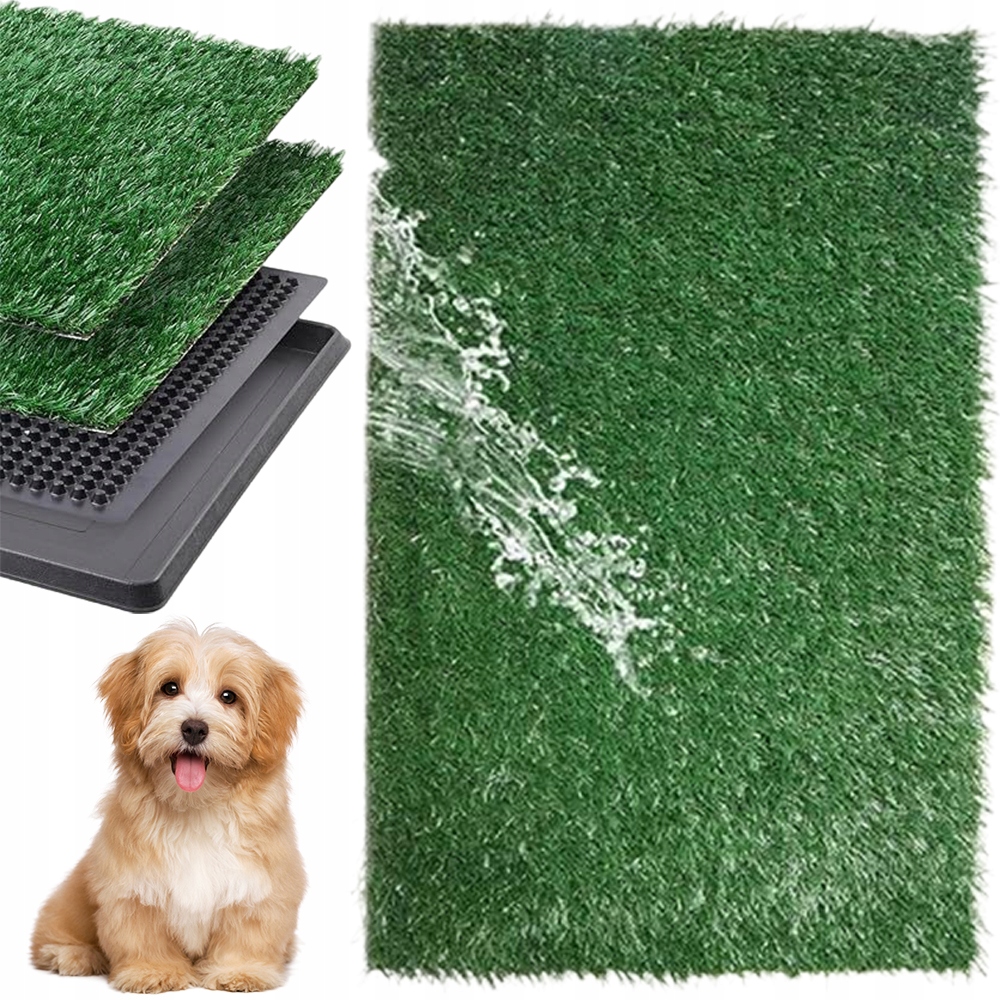 Umělá Trávníková Toaleta Pro Psa Kočku 3 Vrstvy Nádrž 76x51CM
