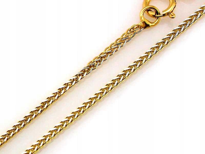 Řetízek zlatý 585 dlouhý elegantní vazba liščí ocas 1 mm r45 jako dárek 14k