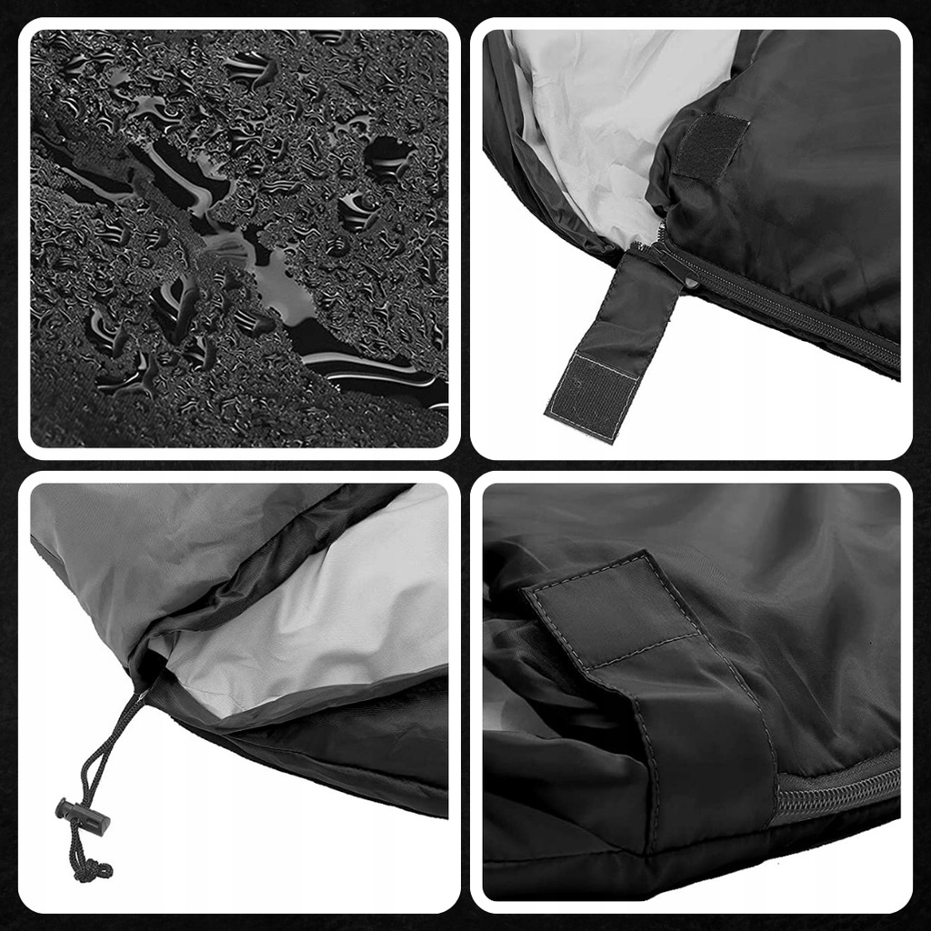 ŚPIWÓR TURYSTYCZNY MUMIA CIEPŁY LEKKI KOŁDRA Z KAPTUREM + POKROWIEC 2W1 Waga po złożeniu 0.95 g