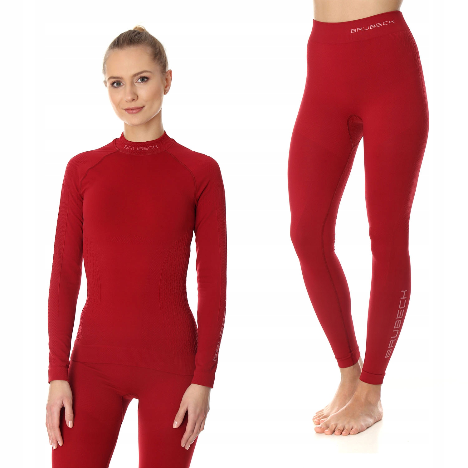 Brubeck Komplet Bluza Spodnie Extreme Thermo Damski Bordowy Xs