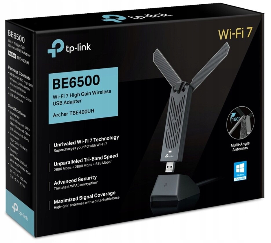 Karta sieciowa Tp-link Archer TBE400UH, Zewnętrzna, 2.4 5 6 GHz